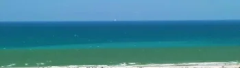 Los vecinos del Saler advierten de los vertidos sin depurar de la Gola de Pujol que tiñen de verde las playas cercanas