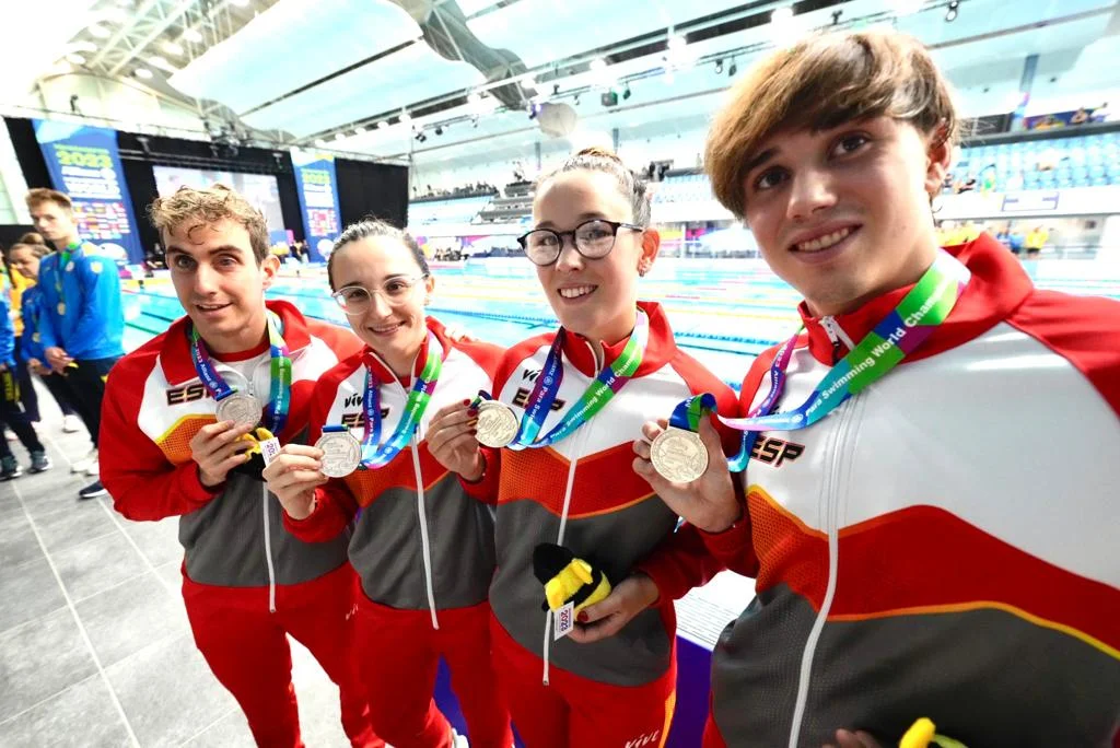 Cuatro platas y dos bronces para España en la cuarta jornada del Mundial de Natación Paralímpica