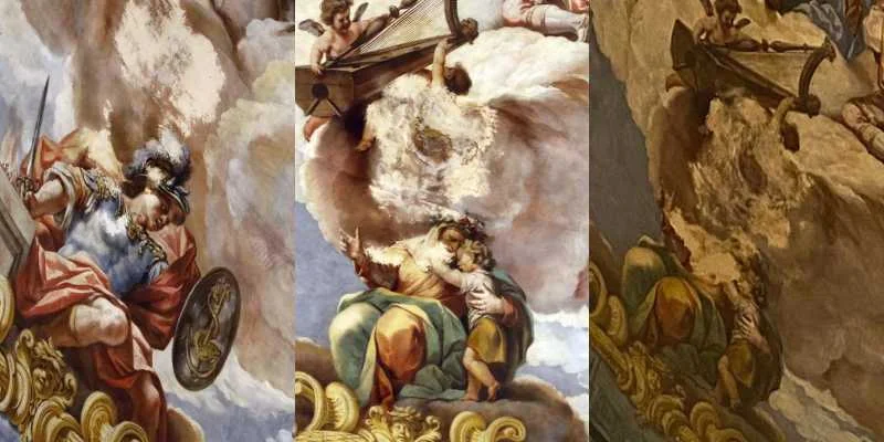 Los frescos de Palomino de la Basílica de la Mare de Deu dels Desamparats en peligro de desaparecer