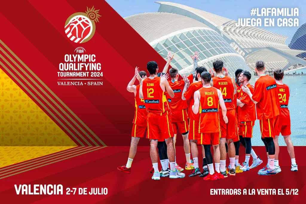 Valencia será sede preolímpica de baloncesto masculino para la clasificación de los Juegos Olímpicos de 2024