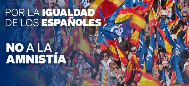 El Partido Popular convoca concentraciones contra la amnistía el domingo a las 12 en las 52 provincias españolas
