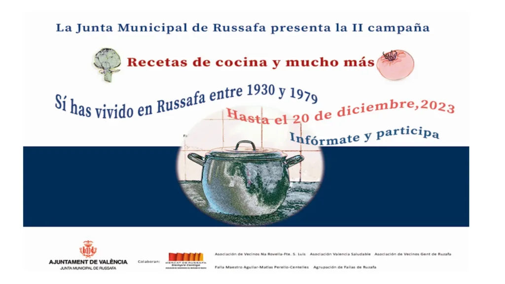 La Junta Municipal de Russafa (Valencia) celebra su II Concurso de Recetas de Cocina