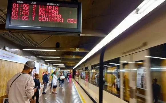 MetroValencia ofrecerá servicio nocturno este puente de Diciembre