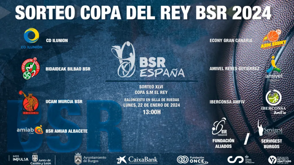 Burgos, sede la Copa del Rey de BSR (Baloncesto en Silla de Ruedas ) 2024