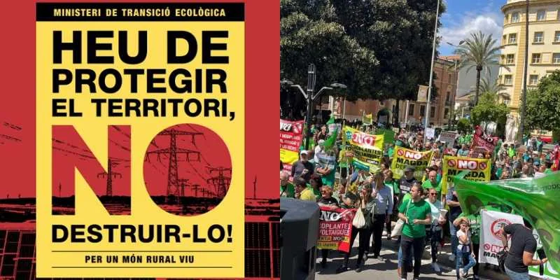 La Unió Llauradora apoya la manifestación para ubicar las energías renovables sin destruir el mundo rural