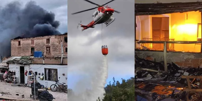 Incendio forestal en Alzira, chabolas en Valencia, vivienda en Cullera,...24 horas de infarto para los Bomberos