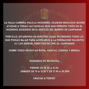 FALLAS APOYO INCENDIO VALENCIA
