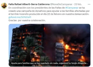 Webp Imagen Fallas recaudación dinero afectados incendio Valencia Campanar