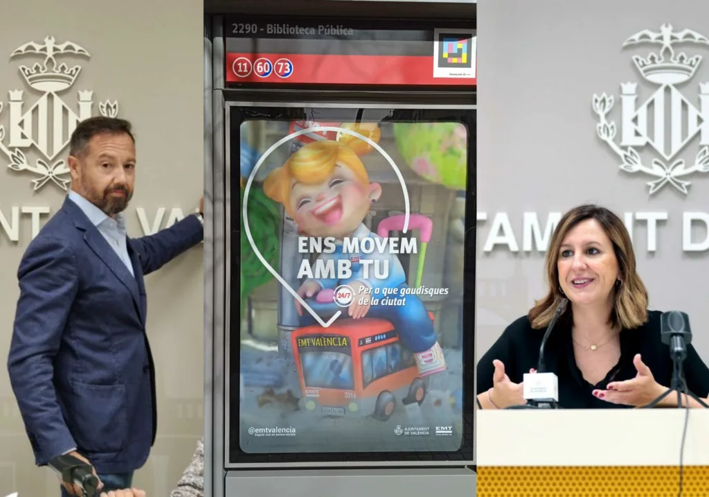 La nueva campaña de EMT Valencia en catalán para Fallas 2024