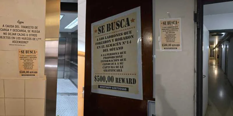 La leyenda negra del Mercado Central aumenta con los carteles de "Se Busca" tras el robo en un almacén en plena noche