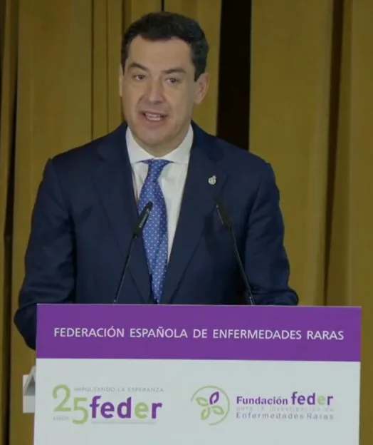 Juanma Moreno en acto FEDER 25 aniversario