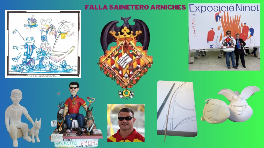 Portada falla Sainetero-Arniches 2024 Santiago Parrado Artista fallero