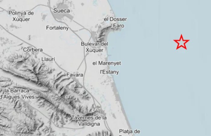 Terremoto de 1,6º en la costa de Cullera esta madrugada