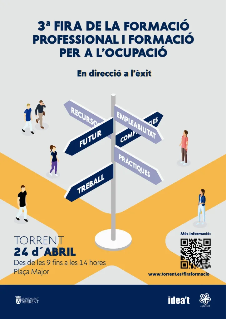 Torrent celebrará la 3ª Feria de FP y de la formación para el empleo el 24 de abril