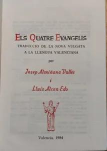 evangelis llengua valenciana