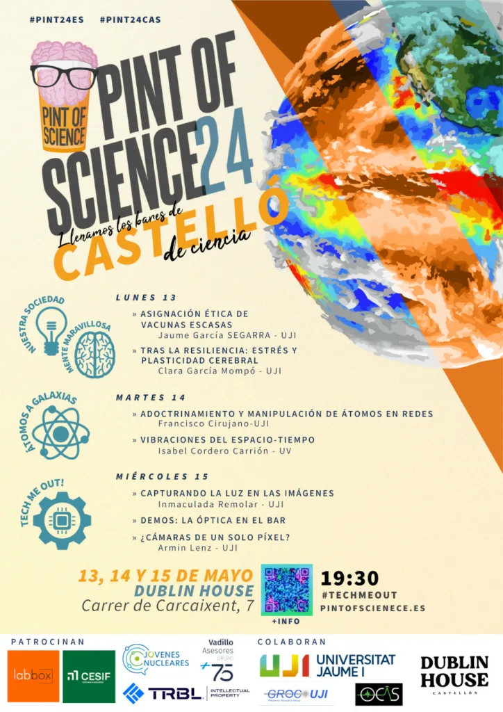 l festival de divulgación científica Pint of Science vuelve a Castellón de la Plana los días 13, 14 y 15 de mayo