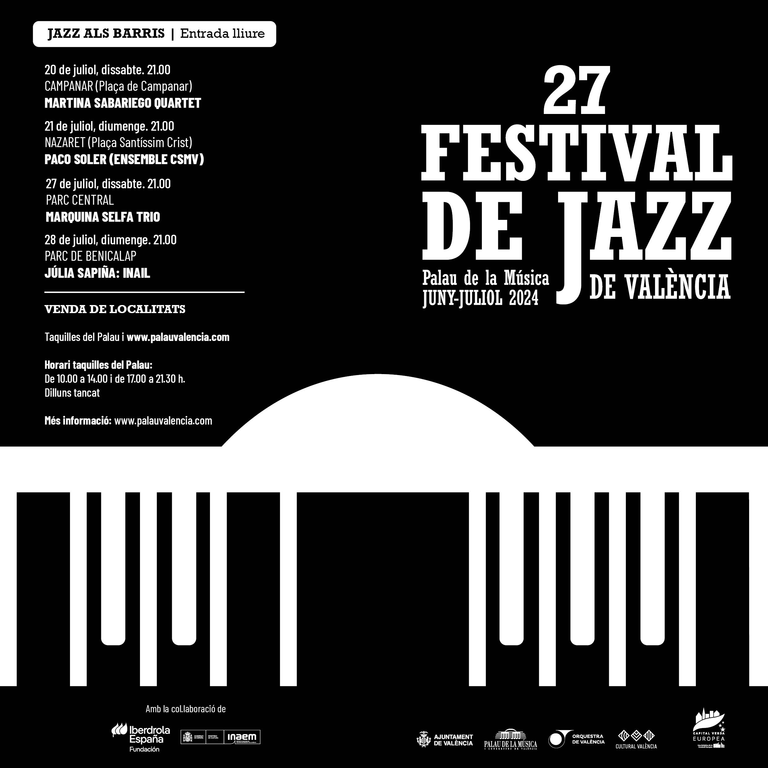 27º Festival de Jazz en el Palau de la Música de Valencia