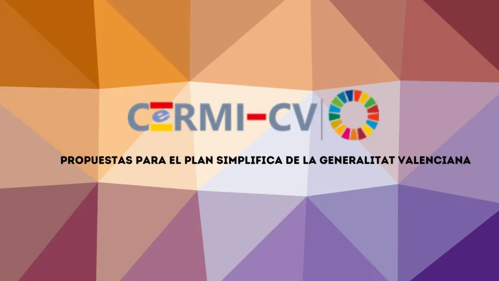 Portada CERMI CV para el PLAN SIMPLIFICA de la Generalitat Valenciana