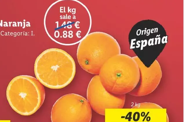 AVA-ASAJA denuncia ante la AICA la presunta venta a pérdidas de naranjas en LIDL