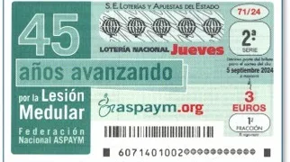 ASPAYM Décimo loteria nacional dedicado