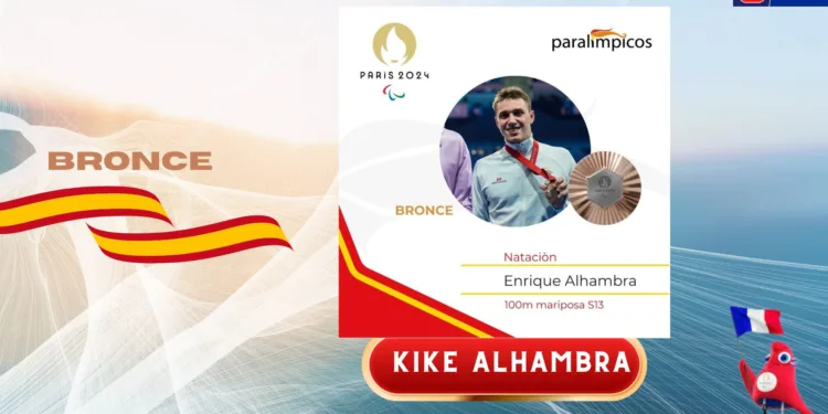Kike Alhambra medalla bronce juegos paralimpicos paris 2024 natación