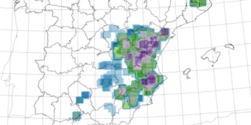 Fuertes tormentas, granizo y vendavales para mañana en en interior de la Comunitat Valenciana