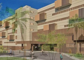 Hotel Sidi Saler vista frontal proyecto bioclimático