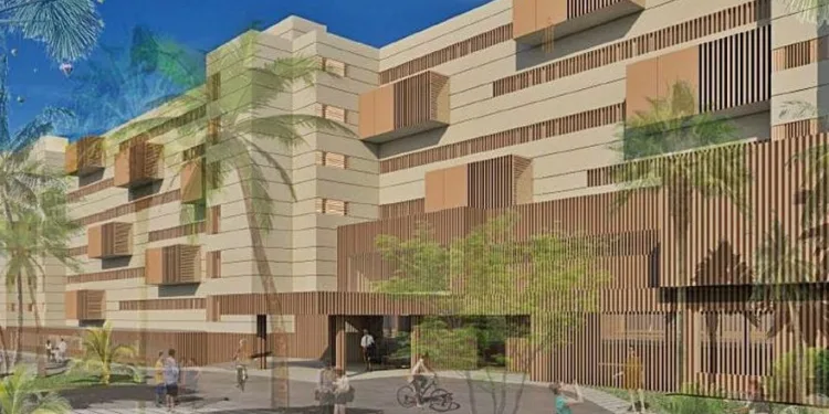 Hotel Sidi Saler vista frontal proyecto bioclimático