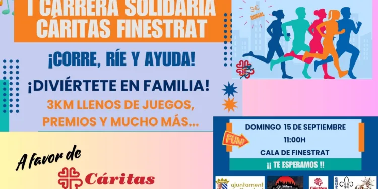 Este domingo «1ª Carrera Divertida Solidaria de Cáritas Cala Finestrat»