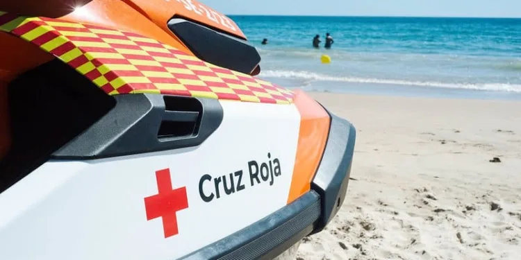 Cruz Roja moto agua