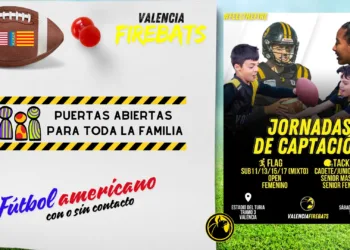 «Valencia Firebats» invita a descubrir el fútbol americano con y sin contacto, en una jornada de puertas abiertas