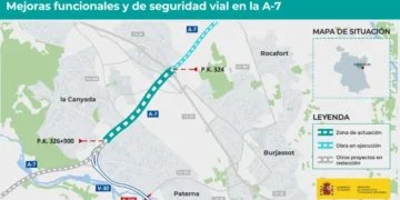 El Ministerio de Transportes aprueba el trazado para mejorar el By-pass de Valencia entre la V-30 y la CV-35