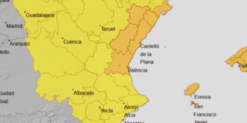 Toda la Comunitat Valenciana en alertas por lluvias, especialmente costa norte de Valencia y todo Castello