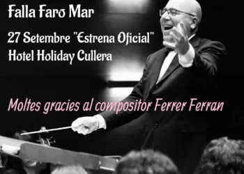 La Falla Faro Mar de Cullera estrenará el viernes su nuevo pasodoble realizado por el compositor Ferrer Ferràn