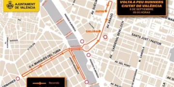 Cortes de tráfico en Valencia este domingo 8 de septiembre por la V Volta a Peu Runners