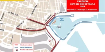 Dispositivo especial de tráfico en Valencia para la celebración del MediterráneaTRI 2024 en La Marina