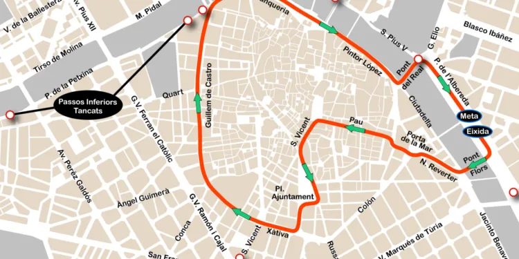 Calles cortadas en Valencia por la Carrera Valencia Contra el Cáncer’ 2024