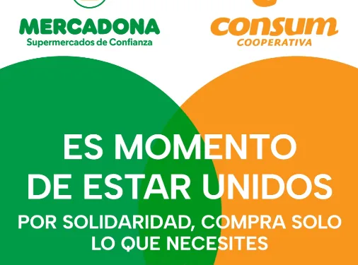 Consum y Mercadona se unen y apelan al consumo responsable tras la DANA: “Compremos solo lo necesario” 1 Consum y Mercadona se unen y apelan al consumo responsable tras la DANA: “Compremos solo lo necesario”