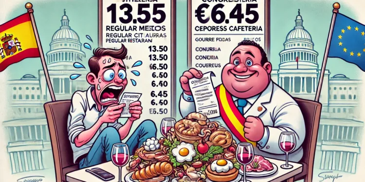 El menú de lujo de los diputados: Comer por 6,45 € mientras el resto sufre con la inflación