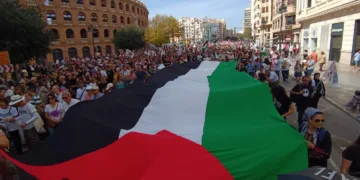 Protestas en Valencia exigen romper lazos comerciales y militares con Israel