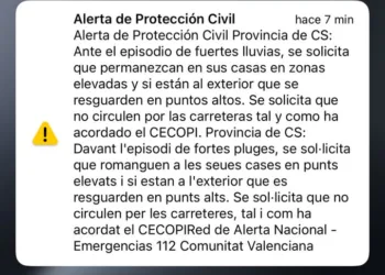 Protección Civil alerta a la población de Castellón: se recomienda permanecer en casa y en zonas elevadas ante la DANA