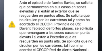 Protección Civil alerta a la población de Castellón: se recomienda permanecer en casa y en zonas elevadas ante la DANA
