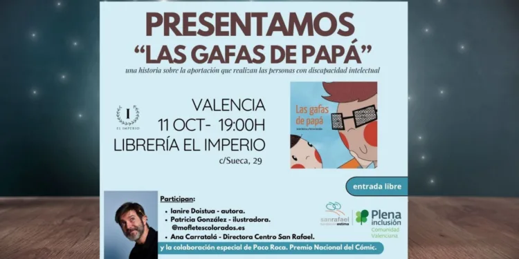 Paco Roca apoyará «Las gafas de papá», un cuento contra los prejuicios hacia la discapacidad intelectual