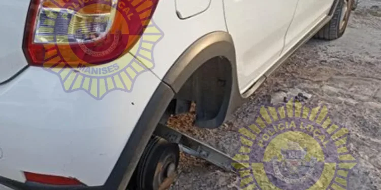 Detenido por la Policia Local por el robo de neumáticos de vehículos en Manises 1 Detenido por la Policia Local por el robo de neumáticos de vehículos en Manises