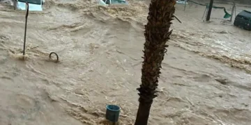 Llombay inundada como muchos municipios de La Ribera