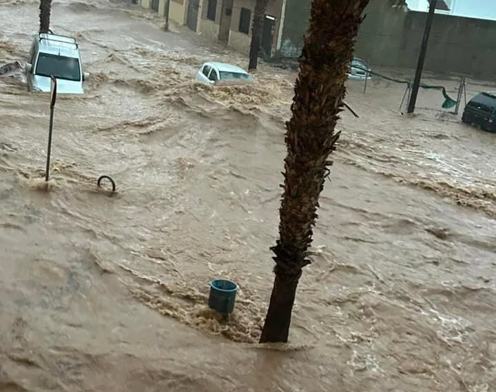 Llombay inundada como muchos municipios de La Ribera