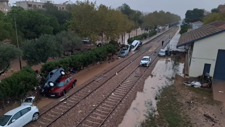 Infraestructuras básicas afectadas: Puentes y viaductos destrozados. Vias de tren arrasadas