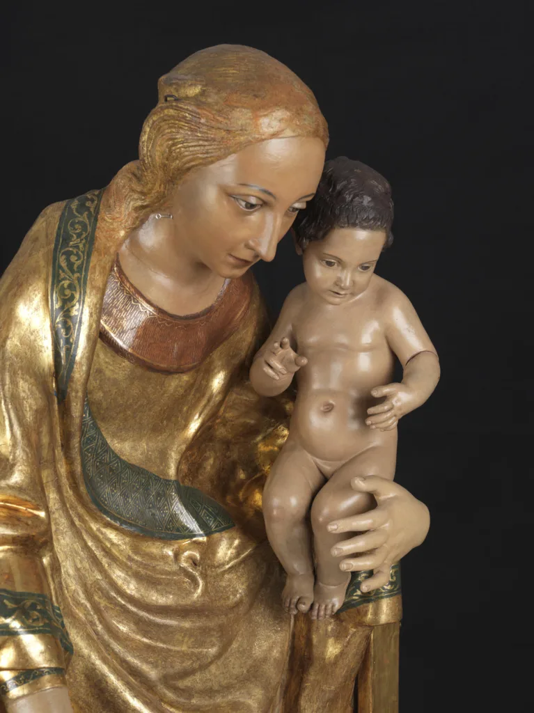 talla original y rostro Virgen
