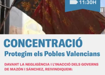 El partit Decidix es concentra hui baix el títul "Protegim els pobles valencians" denunciant l'inacció de Sánchez i Mazón