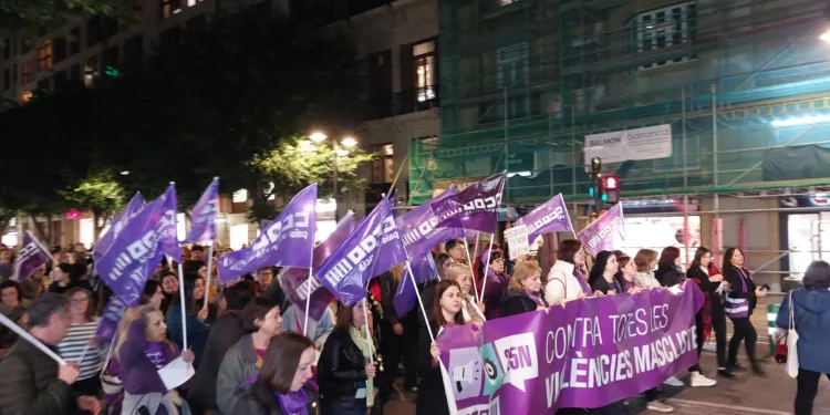 Miles de personas marchan en Valencia contra la violencia machista en el 25N 1 Miles de personas marchan en Valencia contra la violencia machista en el 25N